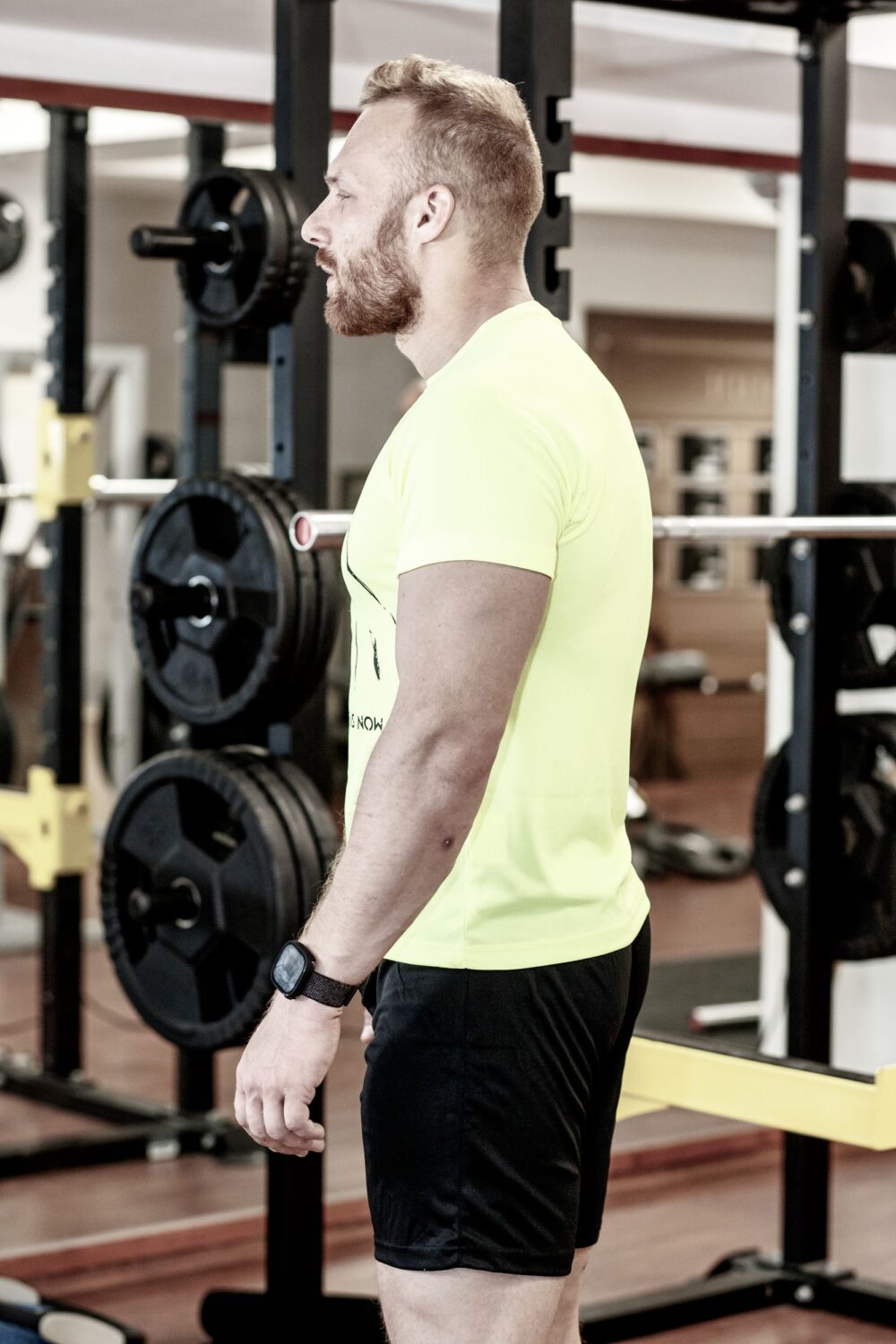 Maglia in tessuto tecnico giallo fluo